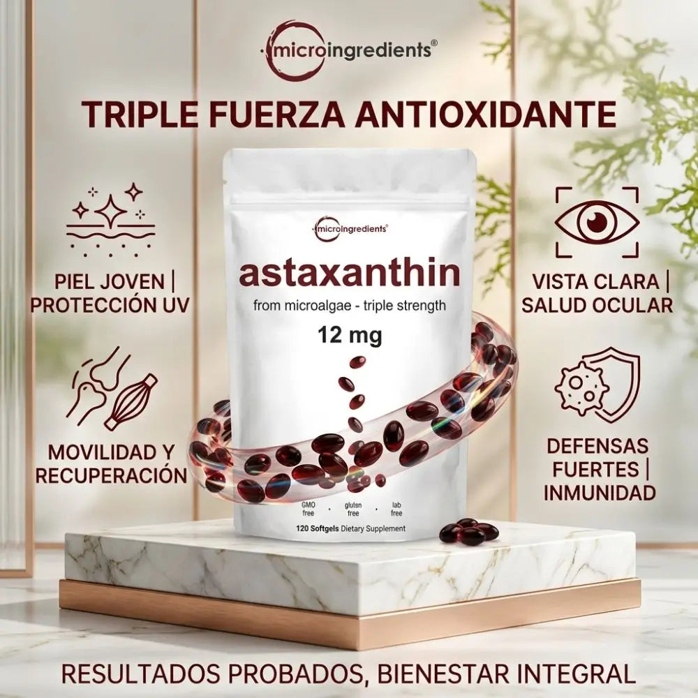 ASTAXANTHIN -  El antioxidante natural más poderoso